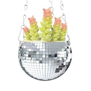 Handing disco ball planter
